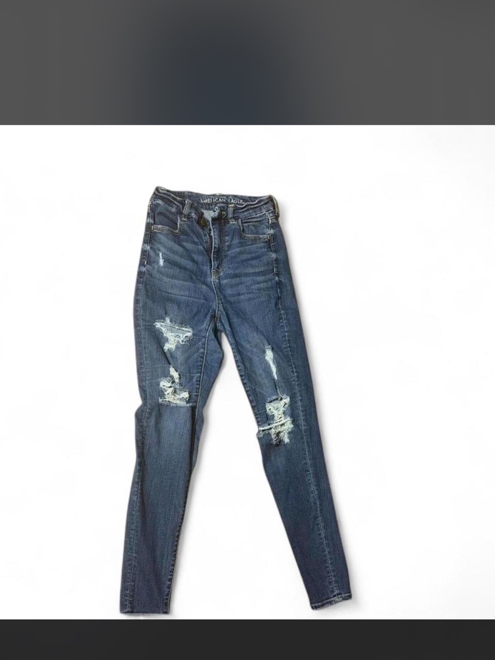 American Eagle Outfitters Women's Distressed Blue Skinny Jeans